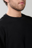 Camiseta hombro rodado en algodón unicolor con manga corta