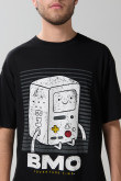 Camiseta negra manga corta con arte de Hora de Aventura