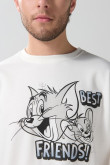 Buzo cuello redondo con estampado en frente de Tom & Jerry