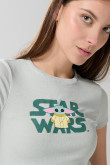 Camiseta verde clara de The Mandalorian con cuello redondo