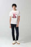 Camiseta crema clara de Iron Maiden manga corta