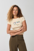 Camiseta de Félix el Gato kaki clara con manga corta
