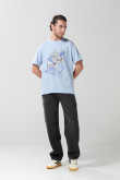 Camiseta manga corta unicolor para hombre.