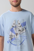Camiseta manga corta unicolor para hombre.