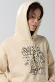 Buzo oversize kaki con capota y arte de Star Wars