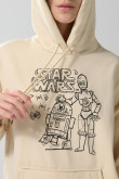 Buzo oversize kaki con capota y arte de Star Wars