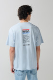 Camiseta oversize azul manga corta con artes de NASA