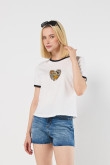 Camiseta de Los Picapiedra unicolor con manga corta