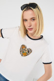 Camiseta de Los Picapiedra unicolor con manga corta