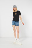 Camiseta de Los Picapiedra unicolor con manga corta