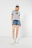 Camiseta de Los Picapiedra unicolor con manga corta