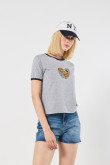 Camiseta de Los Picapiedra unicolor con manga corta