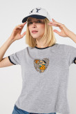 Camiseta de Los Picapiedra unicolor con manga corta