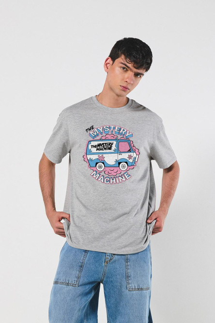 Camiseta de Scooby-Doo unicolor con cuello redondo