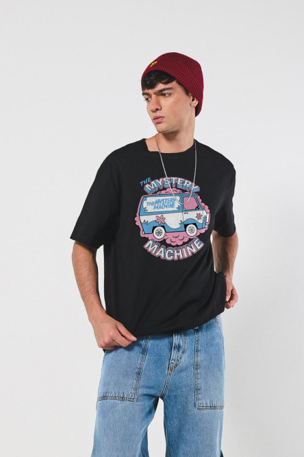 Camiseta de Scooby-Doo unicolor con cuello redondo