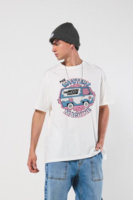 Camiseta de Scooby-Doo unicolor con cuello redondo
