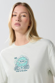 Camiseta de The Mandalorian verde clara cuello redondo