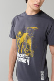 Camiseta cuello redondo gris intensa de Iron Maiden
