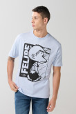 Camiseta de Mafalda azul clara con manga corta