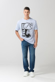 Camiseta de Mafalda azul clara con manga corta