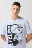 Camiseta de Mafalda azul clara con manga corta
