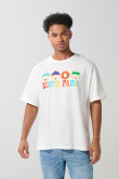 Camiseta crema manga corta con diseño de South Park