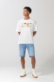 Camiseta crema manga corta con diseño de South Park