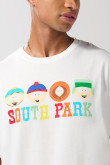 Camiseta crema manga corta con diseño de South Park