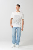 Camiseta de Joy Division crema clara manga corta