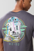Camiseta de Star Wars gris intensa con cuello redondo