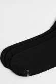 Paquete de medias X3 cortas negras con texturas