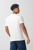 Camiseta ajustada en algodón unicolor con manga corta