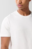 Camiseta ajustada en algodón unicolor con manga corta