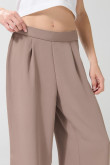 Pantalón palazzo kaki intenso con tiro alto