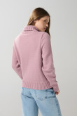 Suéter holgado multicolor tejido con cuello alto
