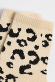 Medias cortas unicolores con diseños animal print