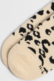 Medias cortas unicolores con diseños animal print