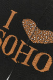 Medias unicolores tobilleras con motivos animal print