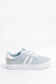 Tenis azules claros casuales con contrastes blancos