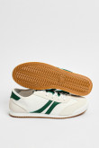 Tenis tipo casuales unicolores con contrastes laterales