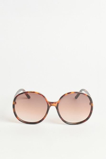 Gafas de sol de marco ovalado en color kaki, café y negro