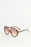 Gafas de sol de marco ovalado en color kaki, café y negro