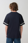 Camiseta azul intensa de NASA oversize manga corta