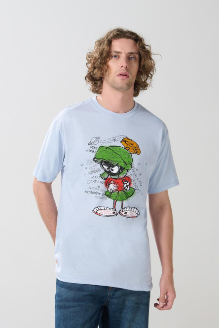 Camiseta manga corta azul clara de Looney Tunes