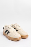 Tenis unicolores casuales con contrastes y cortes