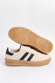 Tenis unicolores casuales con contrastes y cortes