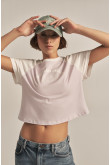 Camiseta college lila clara con manga ranglan corta
