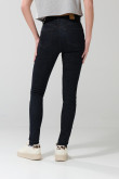 Jean push up azul intenso con cremallera, realce y tiro alto