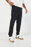 Pantalón jogger unicolor con bolsillos de ribete laterales