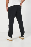 Pantalón jogger unicolor con bolsillos de ribete laterales